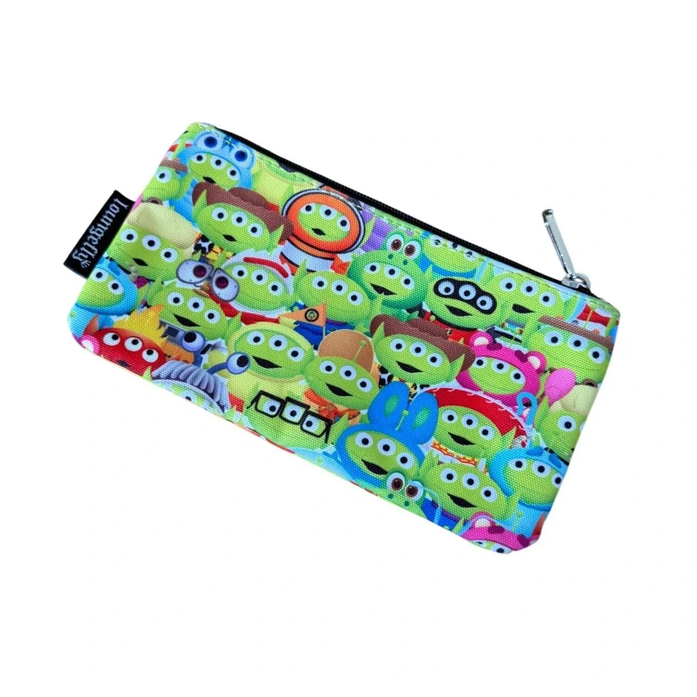 Loungefly Pixar Toy Story Aliens in different costumes nylon pouch